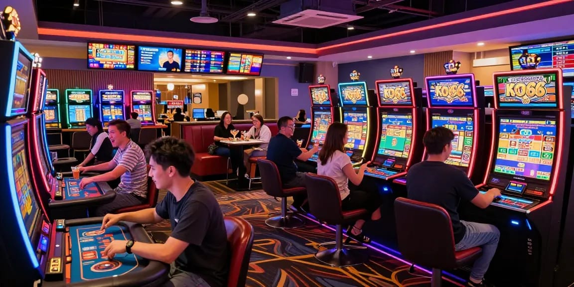 Exciting KO66 casino scene with players enjoying vibrant games and promotions.