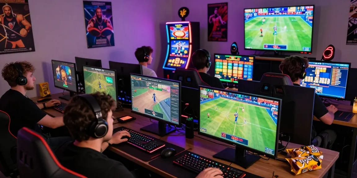 Engaged players at Trang Chủ F168 online gaming site, showcasing vibrant gaming atmosphere.