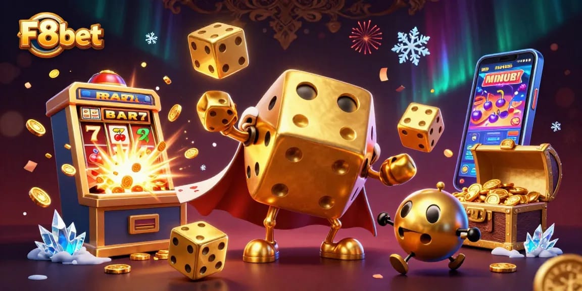Engage with high-stakes gaming at F8bet featuring vibrant casino elements in 3D.