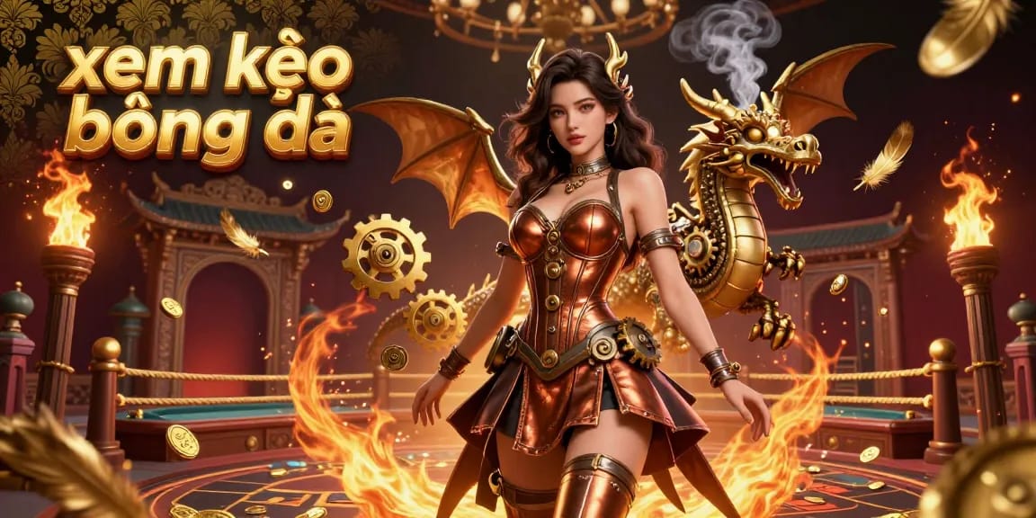 Bet on sports with xem kèo bóng đá in a vibrant betting arena filled with golden tokens and dynamic elements.