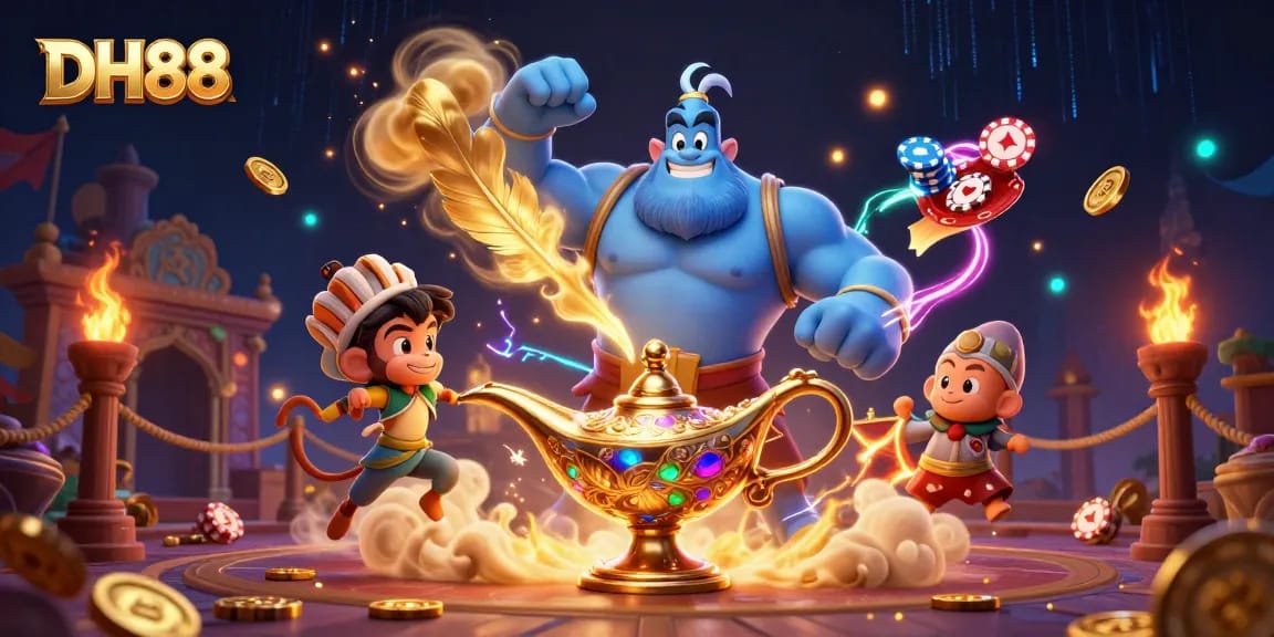 Win big with DH88's thrilling casino adventures featuring magical elements and vibrant characters.