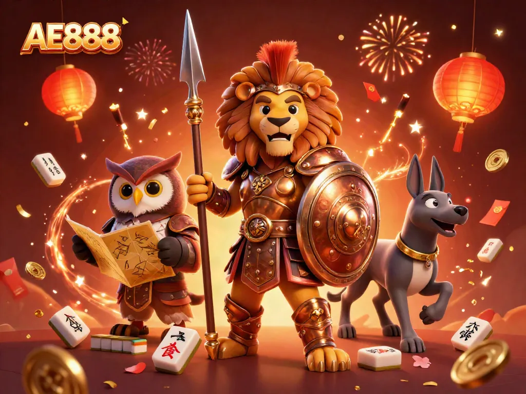 Engage in thrilling gambling adventures with the AE888 casino experience featuring dynamic characters and elements.
