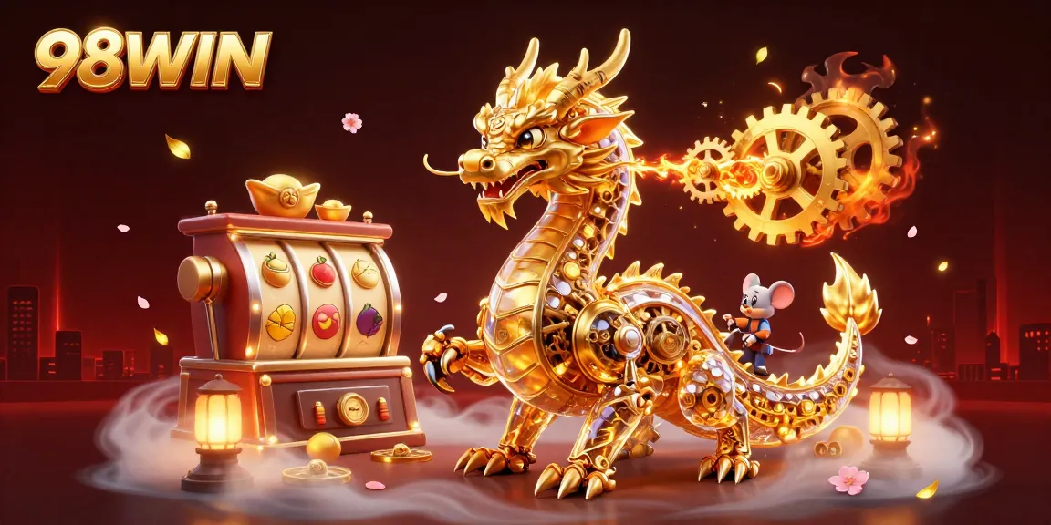 Experience thrilling gameplay at 98WIN with dynamic slot reels and rich casino visuals.