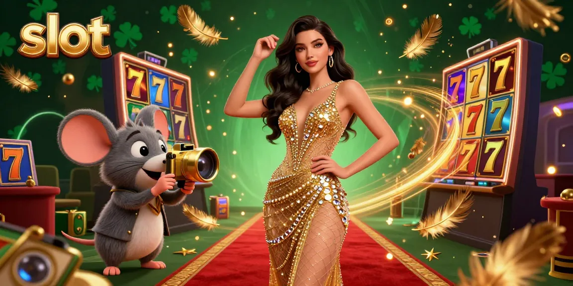 Play exciting slot games with fortune symbols, vibrant graphics, and a glamorous casino atmosphere.