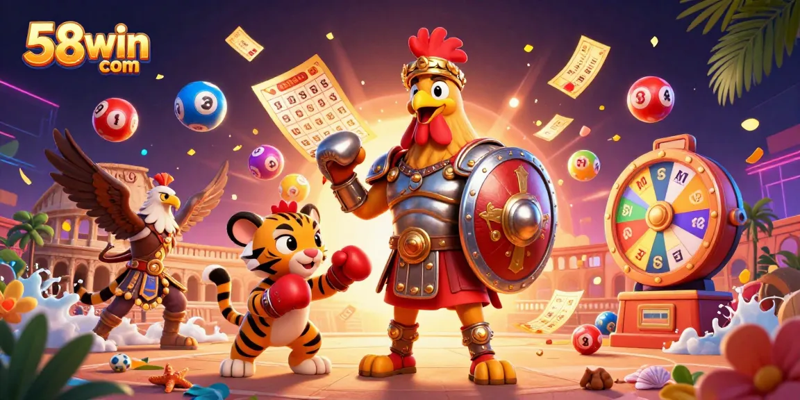 Experience the thrill of gaming at 58win com with vibrant lottery balls, lively elements, and engaging characters.